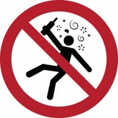 Vietato l'ingresso alle persone in stato di ebrezza - in plexiglass trasparenti da parete P043