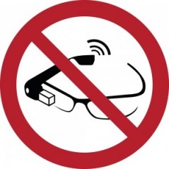 Proibito l'uso degli smart glass - in plexiglass trasparenti da parete P044