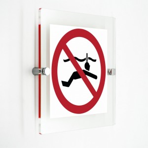 Divieto di snorkelling - in plexiglass trasparenti da parete P050