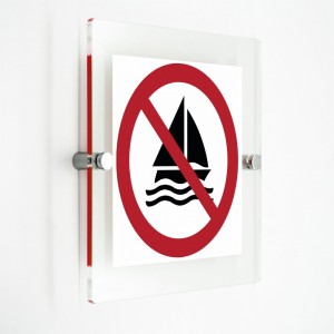 Divieto di navigazione a vela - in plexiglass trasparenti da parete P053