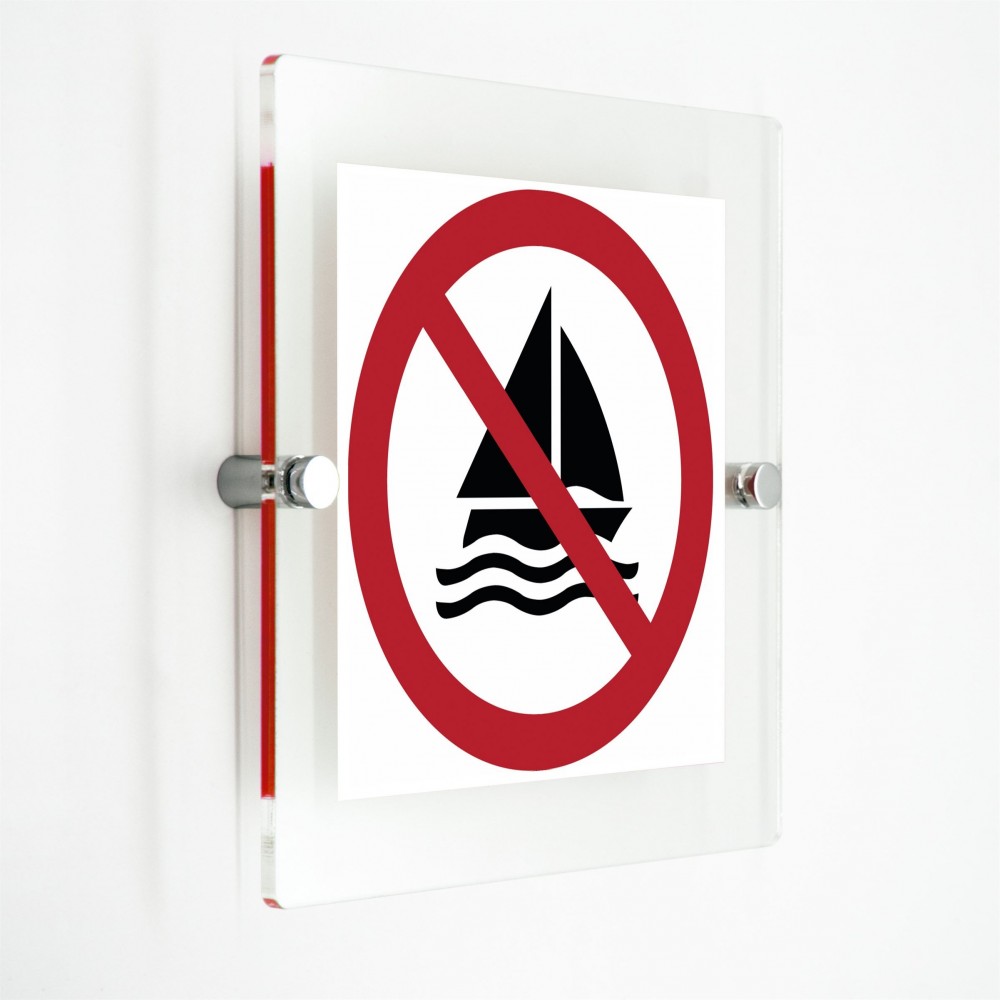Divieto di navigazione a vela - in plexiglass trasparenti da parete P053