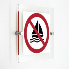 Divieto di navigazione a vela - in plexiglass trasparenti da parete P053