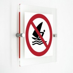 Divieto di windsurf - in plexiglass trasparenti da parete P054