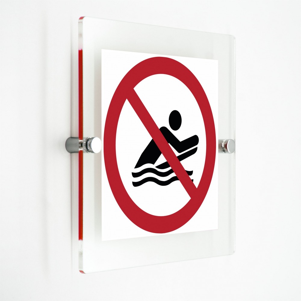 Divieto di bodyboarding - in plexiglass trasparenti da parete P063