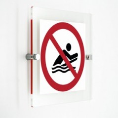 Divieto di bodyboarding - in plexiglass trasparenti da parete P063