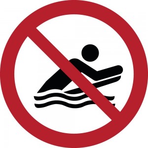 Divieto di bodyboarding - in plexiglass trasparenti da parete P063