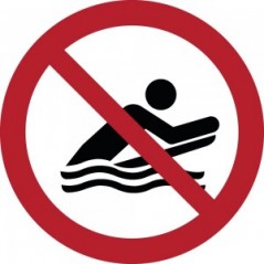 Divieto di bodyboarding - in plexiglass trasparenti da parete P063