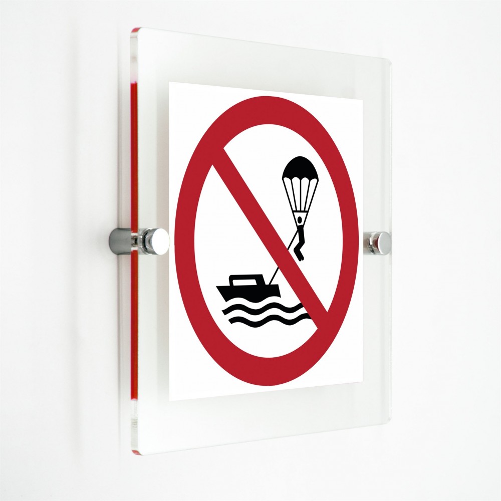 Divieto di parasailing - in plexiglass trasparenti da parete P066