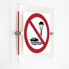 Divieto di parasailing - in plexiglass trasparenti da parete P066