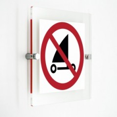 Divieto di sand yachting - in plexiglass trasparenti da parete P067