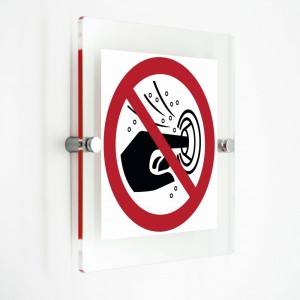 Non mettere le dita nelle bocchette idromassaggio - in plexiglass trasparenti da parete P070