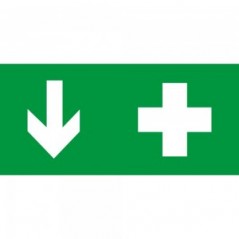 Croce pronto soccorso basso in plexiglass trasparenti da parete