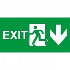 Scritta Exit basso in plexiglass trasparenti da parete