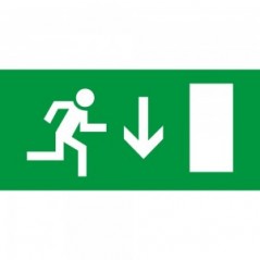 Uscita d'emergenza con porta basso in plexiglass trasparenti da parete