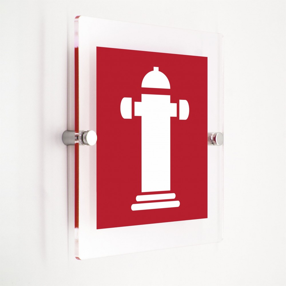 Attacco autopompa in plexiglass trasparenti da parete