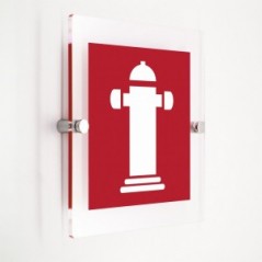 Attacco autopompa in plexiglass trasparenti da parete