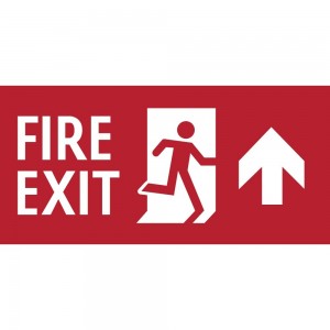 Scritta Fire exit alto in plexiglass trasparenti da parete