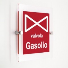 Valvola gasolio in plexiglass trasparenti da parete