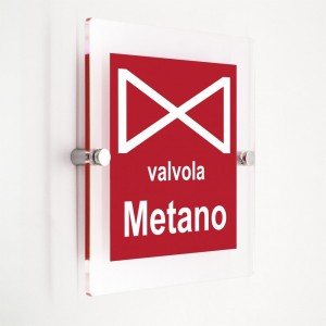 Valvola metano in plexiglass trasparenti da parete