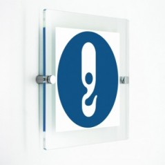 Ancoraggio obbligatorio in plexiglass trasparenti da parete
