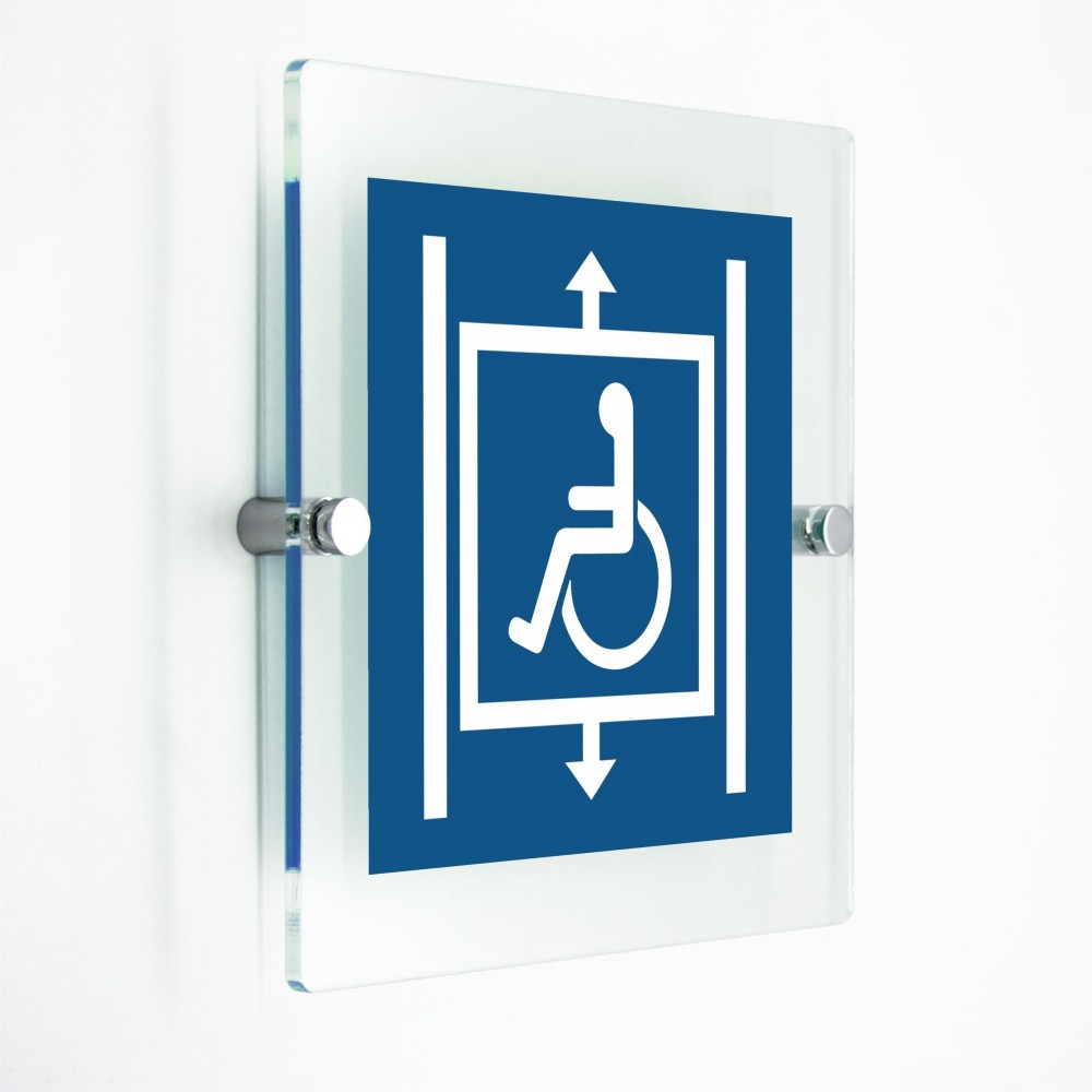 Ascensore accessibile alle sedie a rotelle in plexiglass trasparenti da parete