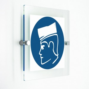 Berretto obbligatorio in plexiglass trasparenti da parete