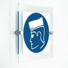 Berretto obbligatorio in plexiglass trasparenti da parete