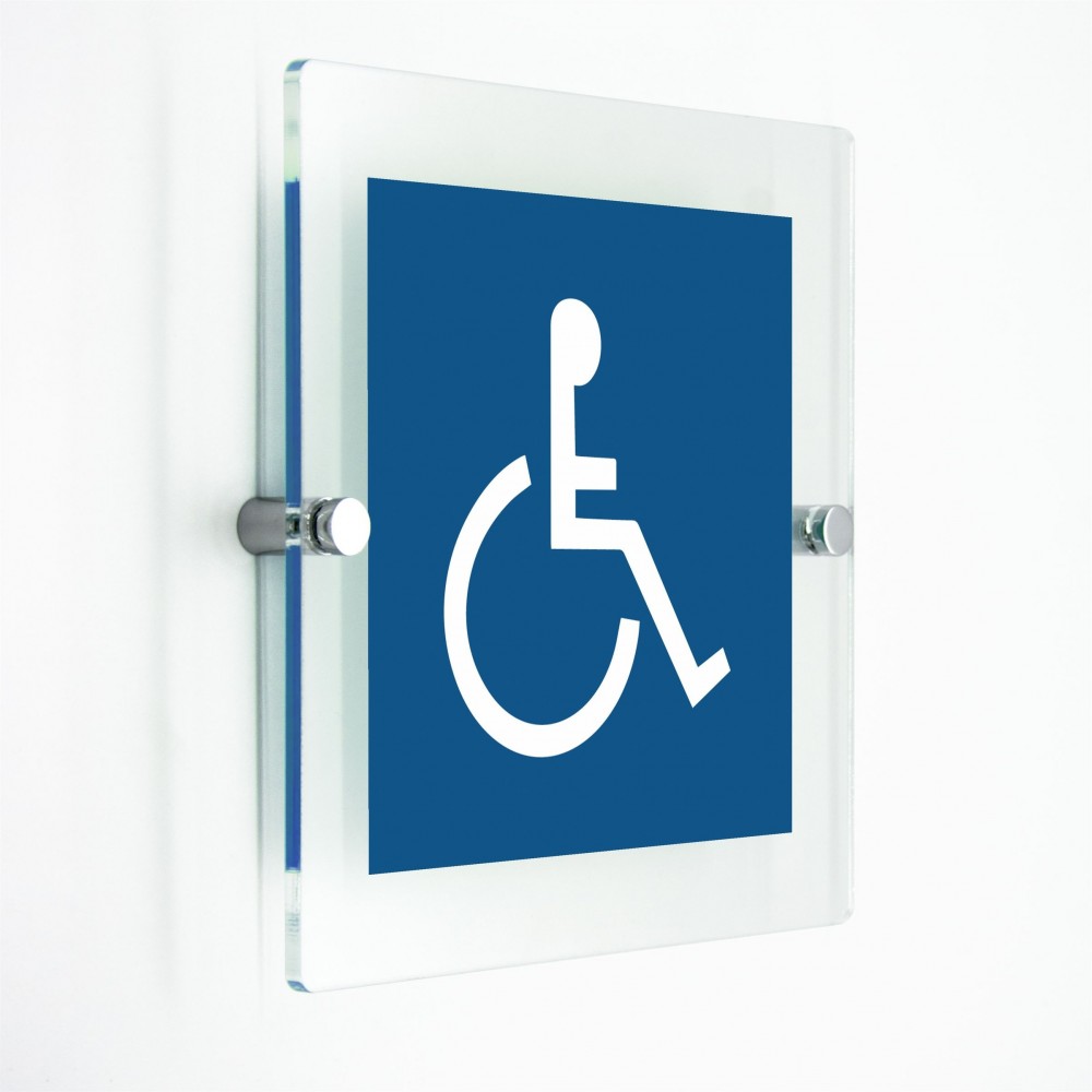 Disabili in plexiglass trasparenti da parete