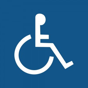 Disabili in plexiglass trasparenti da parete