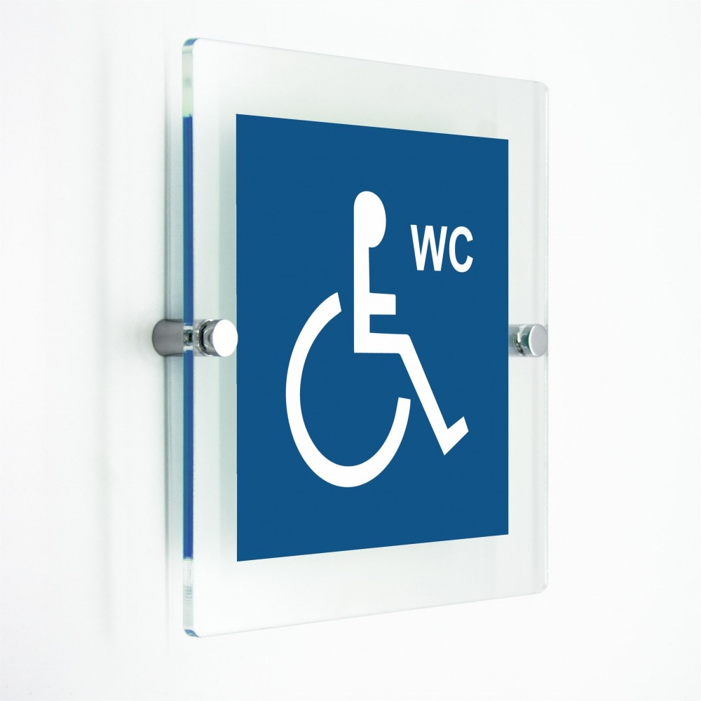 Disabili wc in plexiglass trasparenti da parete