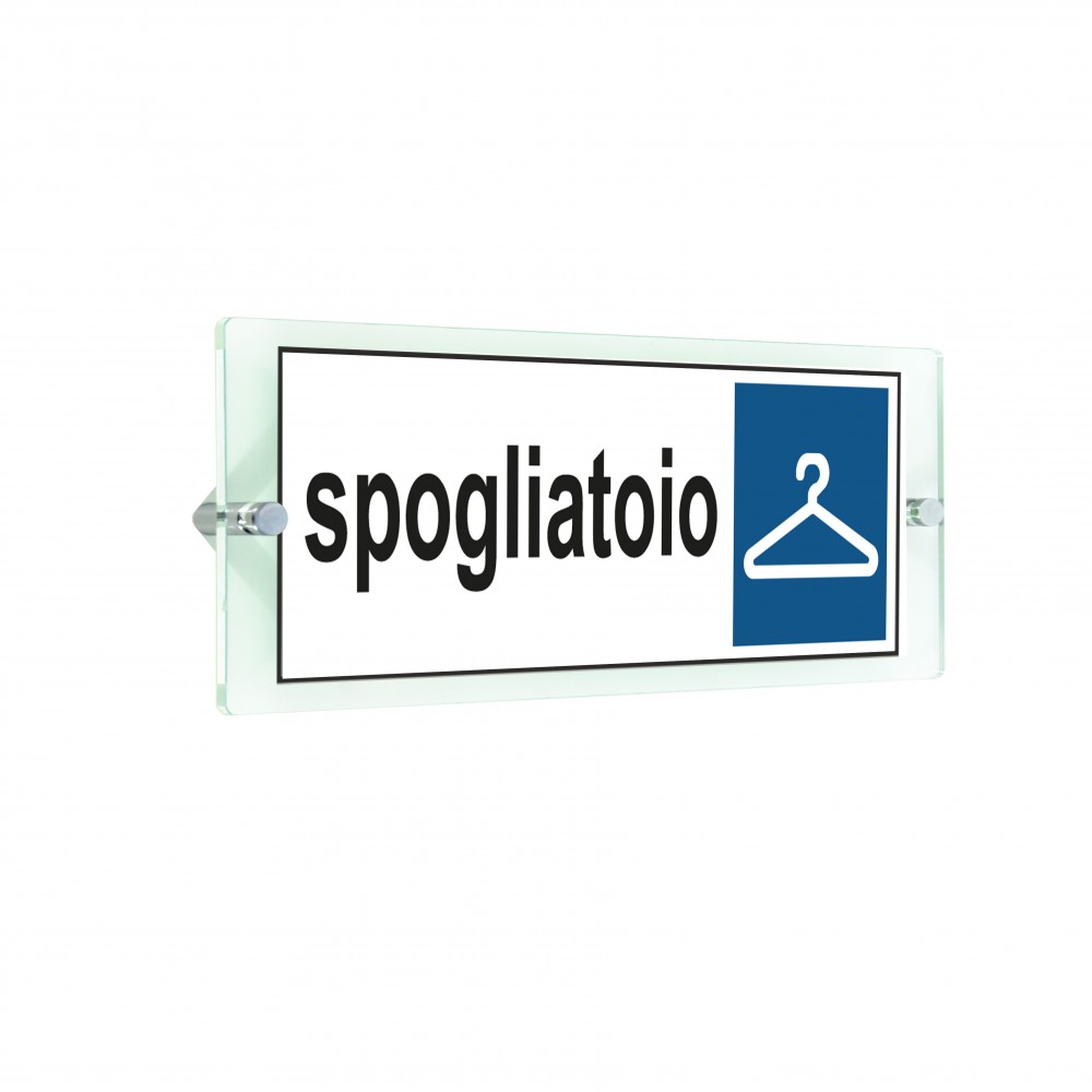Spogliatoio in plexiglass trasparenti da parete