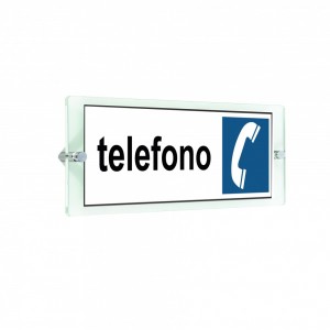 Telefono con scritta in plexiglass trasparenti da parete