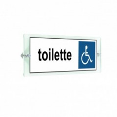 Toilette disabile in plexiglass trasparenti da parete