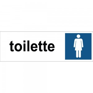 Toilette donne con scritta in plexiglass trasparenti da parete