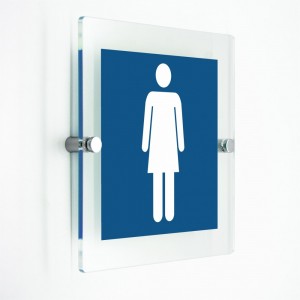 Toilette donne in plexiglass trasparenti da parete