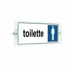 Toilette uomini con scritta in plexiglass trasparenti da parete