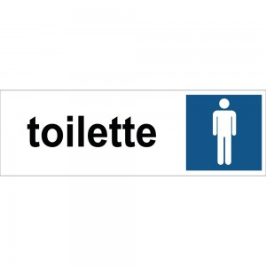 Toilette uomini con scritta in plexiglass trasparenti da parete