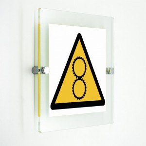 Ingranaggi in plexiglass trasparenti da parete