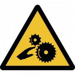 Pericolo di schiacciamento rulli dentati in plexiglass trasparenti da parete