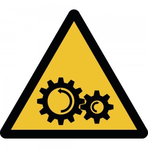 Pericolo ingranaggi in plexiglass trasparenti da parete