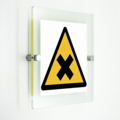 Sostanze nocive o irritanti in plexiglass trasparenti da parete