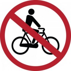 Accesso vietato alle biciclette in plexiglass trasparenti da parete