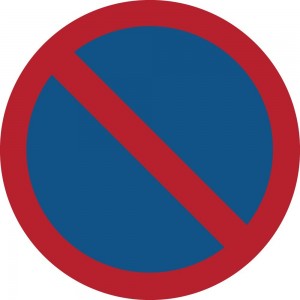 Divieto di sosta in plexiglass trasparenti da parete