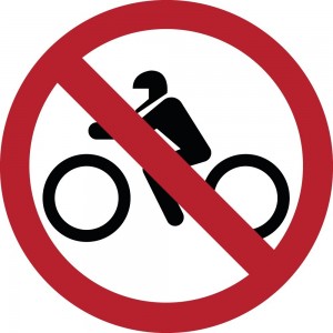 Divieto moto in plexiglass trasparenti da parete