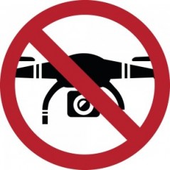 No drone zone in plexiglass trasparenti da parete