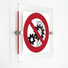 Non rimuovere la protezione in plexiglass trasparenti da parete