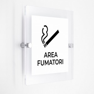 Area fumatori in plexiglass trasparenti da parete