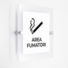 Area fumatori in plexiglass trasparenti da parete