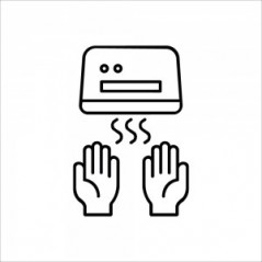 Asciugatore automatico v1 in plexiglass trasparenti da parete