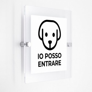 Cani ammessi in plexiglass trasparenti da parete